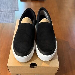 UGG Black Suede Women's Platform Shoes